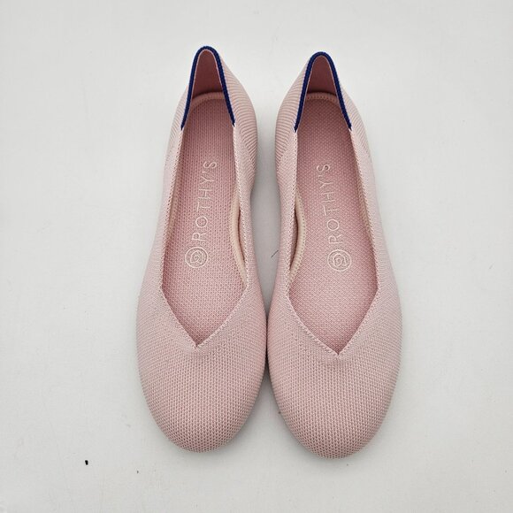 Rothys The Flat Blush Pink Round Toe Slip On Flats Womens Sz 6.5 NEW - Picture 2 of 6
